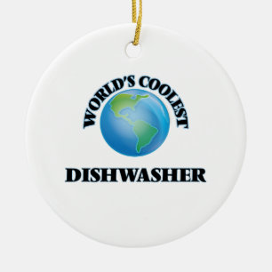 Ornement Rond En Céramique Le lave-vaisselle le plus frais du monde