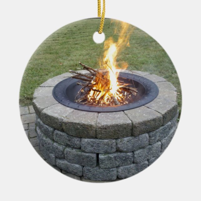 Ornement Rond En Céramique Le Maine FirePits ! (Devant)