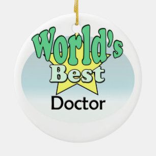 Ornement Rond En Céramique Le meilleur Docteur du monde