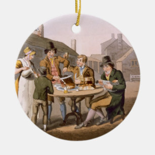 Ornement Rond En Céramique Le milieu de l'été Ève, du "costume de Yorkshir