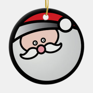 Ornement Rond En Céramique Le père noël