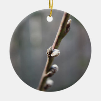 Ornement Rond En Céramique Le printemps arrive