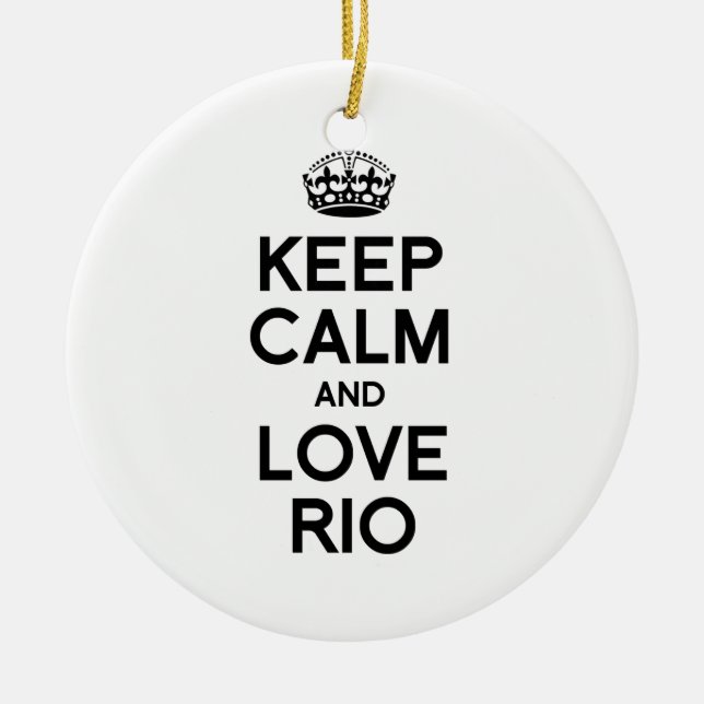 ORNEMENT ROND EN CÉRAMIQUE LE RIO DE JANEIRO GARDENT LE CALME - .PNG (Devant)