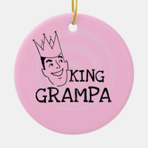Ornement Rond En Céramique Le Roi Grampa T-shirts et cadeaux