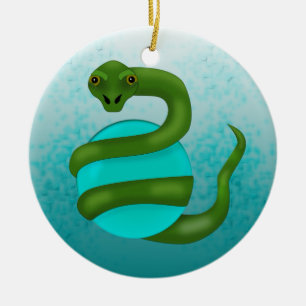 Ornement Rond En Céramique Le serpent