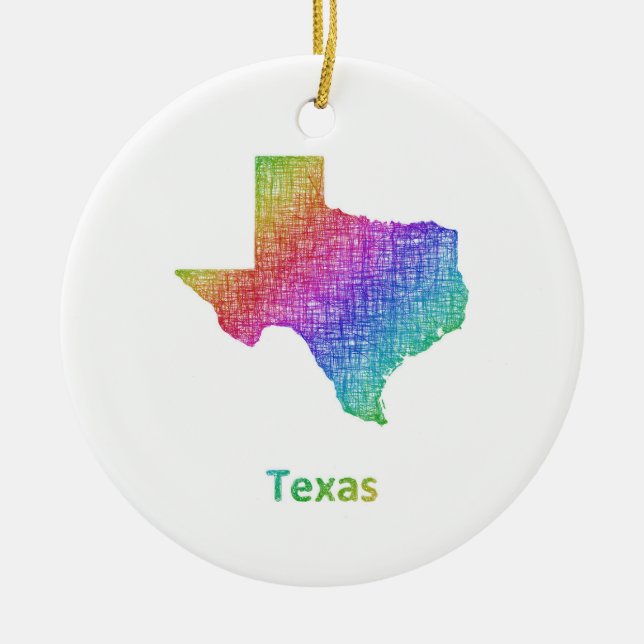 Ornement Rond En Céramique Le Texas (Devant)