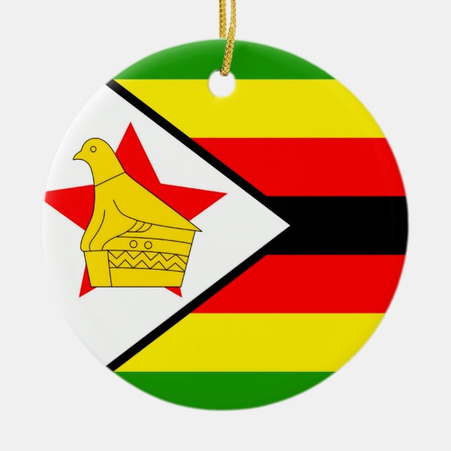 Ornement Rond En Céramique Le Zimbabwe (Devant)