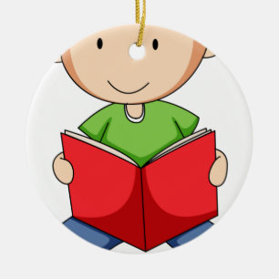 Ornement Rond En Céramique Lecture