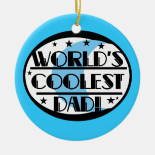 Ornement Rond En Céramique Les cadeaux du papa les plus frais du monde