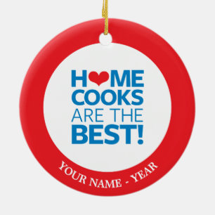 Ornement Rond En Céramique Les cuisiniers de maison sont le meilleur