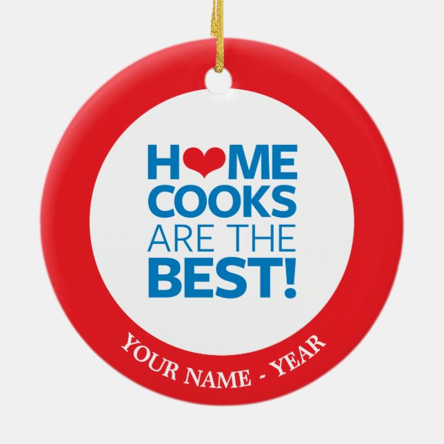Ornement Rond En Céramique Les cuisiniers de maison sont le meilleur (Dos)