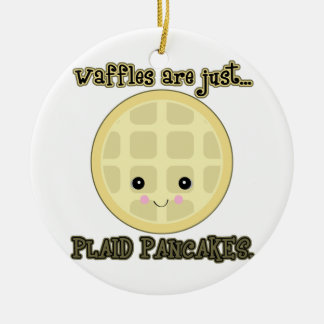 Ornement Rond En Céramique les gaufres kawaii sont juste des crêpes