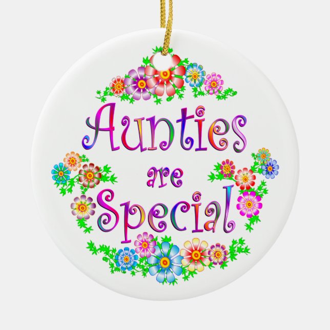Ornement Rond En Céramique Les TANTES sont spéciales (Devant)