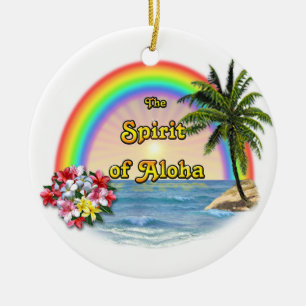Ornement Rond En Céramique L'Esprit de l'Ornement d'Aloha