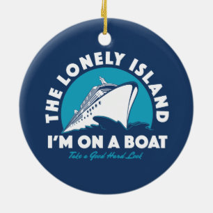 Ornement Rond En Céramique L'île isolée - jetez un coup d'oeil