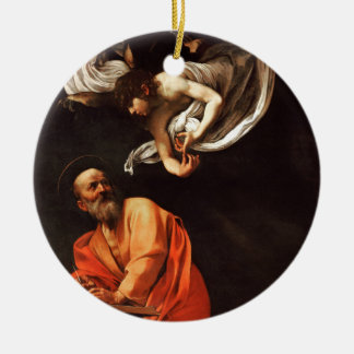 Ornement Rond En Céramique L'inspiration de St Matthew, Caravaggio