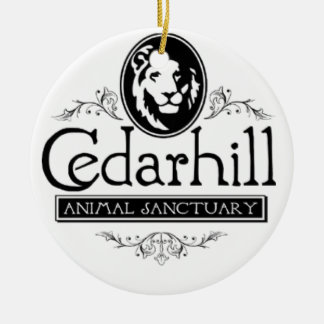 Ornement Rond En Céramique Lion de Cedarhill