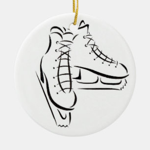 ORNEMENT ROND EN CÉRAMIQUE L'ORNAMENT DE NOËL DE LA GLACE