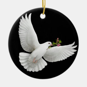 Ornement Rond En Céramique L'ornement de colombe de paix