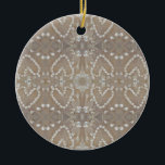 Ornement Rond En Céramique Love Hearts Sea Shells, Romantic Exotic Tropical<br><div class="desc">Love Hearts,  Sea Shells,  Romantic Exotic Tropical</div>