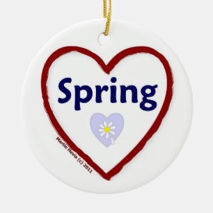 Ornement Rond En Céramique Love Spring