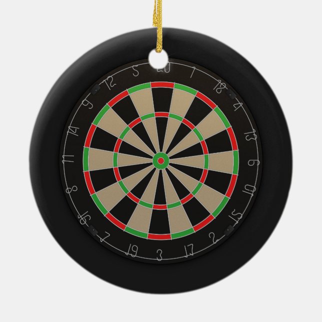Ornement Rond En Céramique Lover Dartboard (Dos)