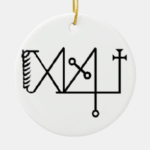 Ornement Rond En Céramique Lucifuge Rofocale Sigil Lamen (base d'ornement)