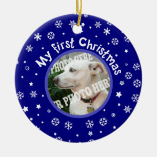 Ornement Rond En Céramique Ma photo faite sur commande d'animal familier de