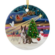 Magie de Noël - Bull Terrier (bringé-blanc)