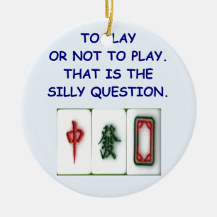 Ornement Rond En Céramique mahjong