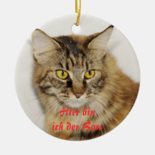 Ornement Rond En Céramique Maine Coon Ornament