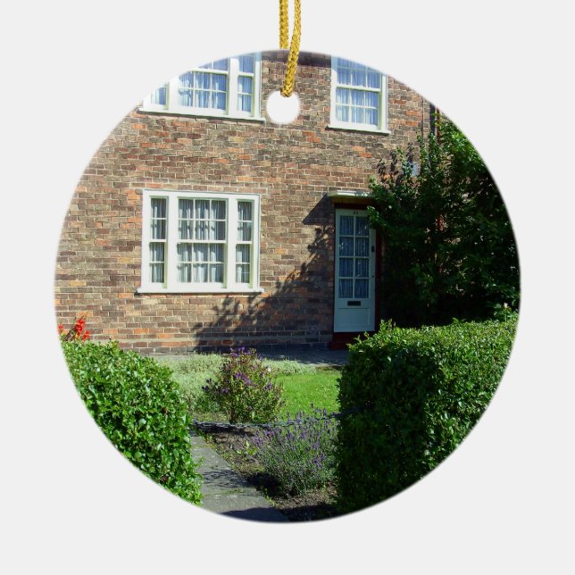 Ornement Rond En Céramique Maison d'enfance de Paul McCartney (Devant)