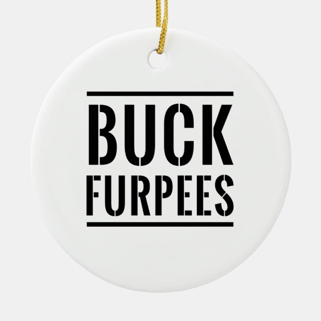 Ornement Rond En Céramique Mâle Furpees (Devant)