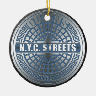 Ornement Rond En Céramique Manhole Covers Queens