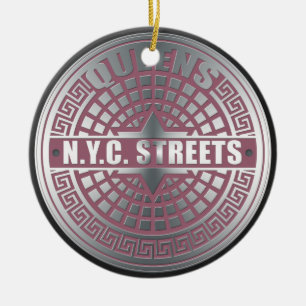 Ornement Rond En Céramique Manhole Covers Queens