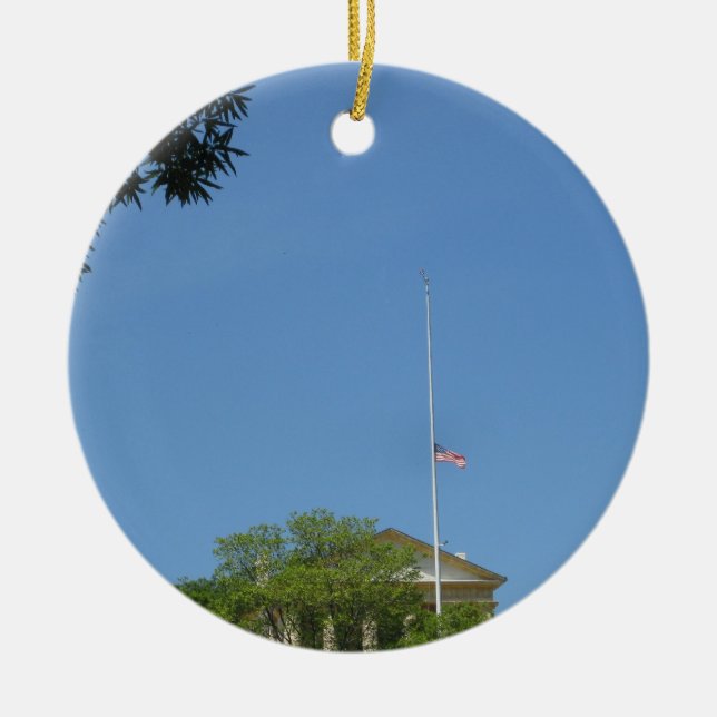 Ornement Rond En Céramique Manoir d'Arlington (Devant)