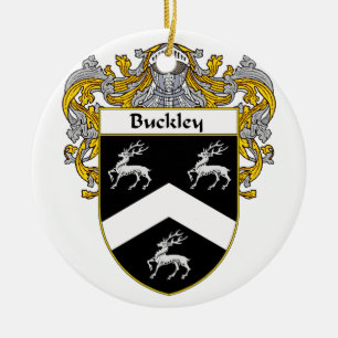Ornement Rond En Céramique Manteau de Buckley des bras/de crête de famille