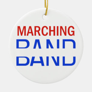 Ornement Rond En Céramique Marching Band Nom de l'école Déposer