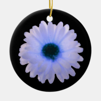 Ornement Rond En Céramique Marigold blanc et bleu Pendentif d'anniversaire pe