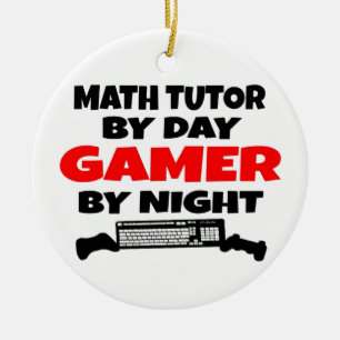 Ornement Rond En Céramique Math Tutor Gamer