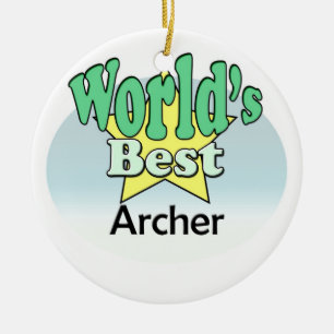 Ornement Rond En Céramique Meilleur Archer du monde