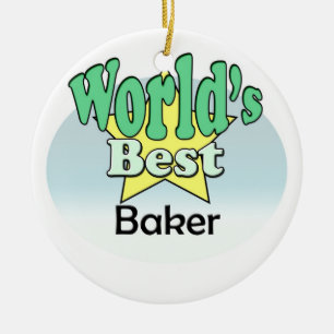 Ornement Rond En Céramique Meilleur boulanger du monde