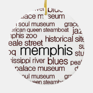 Ornement Rond En Céramique Memphis in Brown