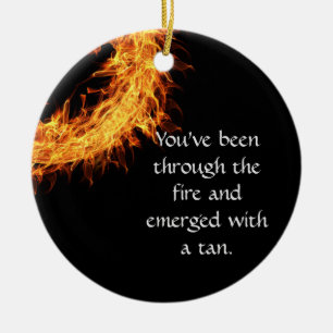 Ornement Rond En Céramique Message inspiré de survivant