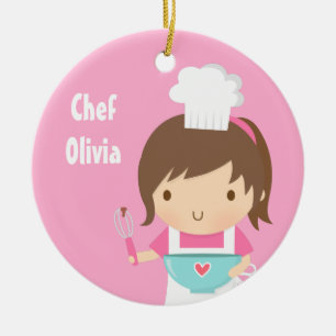 Ornement Rond En Céramique Mignon Décor de Chambre pour Filles Cuisinières Pâ