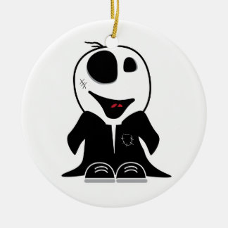 Ornement Rond En Céramique mignon petit mec zombie original