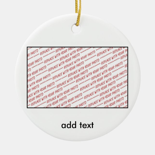 Ornement Rond En Céramique Modèle pour photo de groupe ou de classe (Devant)