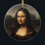Ornement Rond En Céramique Mona Lisa<br><div class="desc">Mona Lisa. numériquement mis en valeur par PixDezines.com™ et PixDezines™ sur zazzle.com</div>