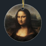 Ornement Rond En Céramique Mona Lisa<br><div class="desc">Mona Lisa. numériquement mis en valeur par PixDezines.com™ et PixDezines™ sur zazzle.com</div>