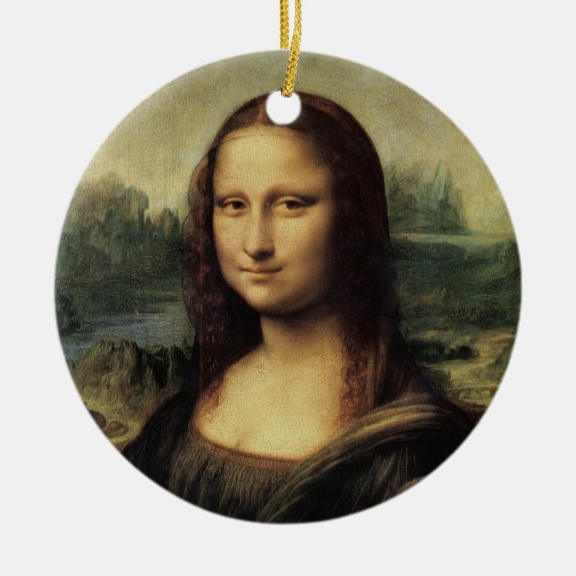 Ornement Rond En Céramique Mona Lisa (Devant)